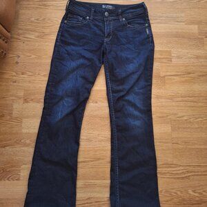 Y2K era Silver low rise jeans